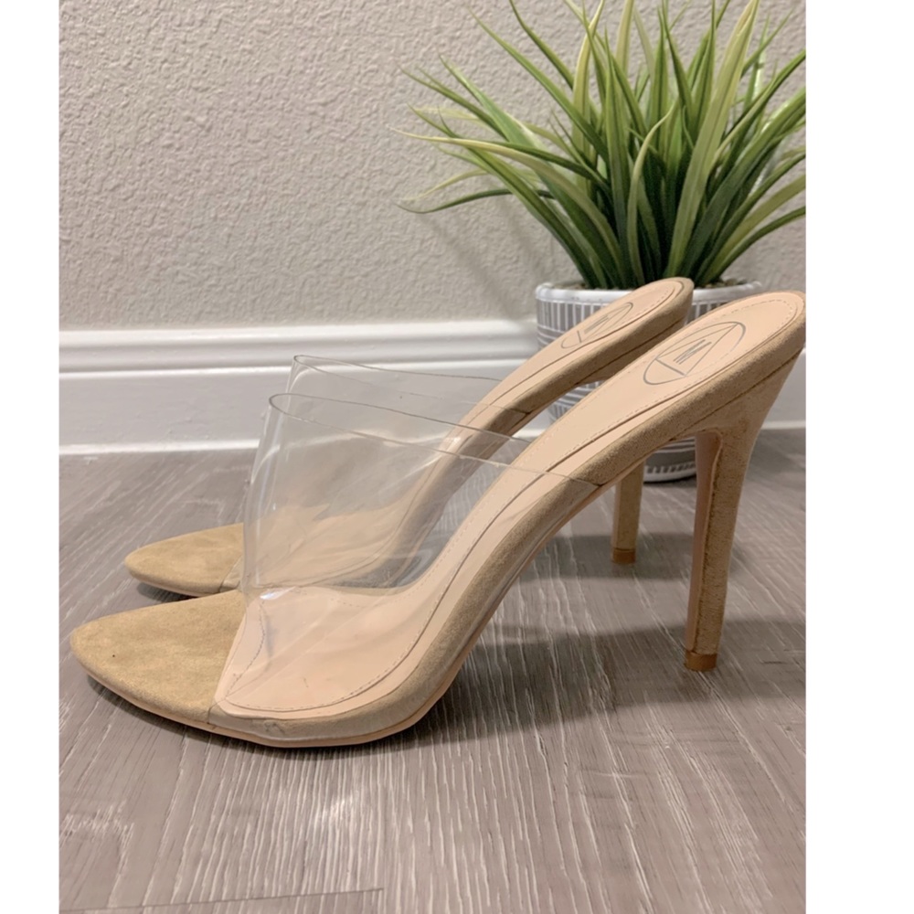 Missguided Trendy Clear Mules Size 10